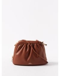 A.P.C. Ninon Small Faux-leather Clutch Bag - Brown