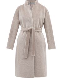 Herno Belted Faux-fur Coat - Metallic
