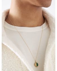 Luis Morais Yin & Yang Malachite & 14kt Gold Necklace - Metallic
