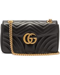 gucci black leather crossbody bag