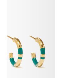 Aurelie Bidermann - Positano Resin & Gold-plated Mini Hoop Earrings - Lyst