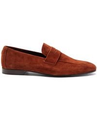 Bougeotte Suede Penny Loafers - Brown