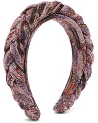 Missoni Braided Metallic-knit Headband - Multicolour