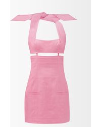 Jacquemus Limao Cutout Twill Mini Dress - Pink