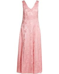 ALEXACHUNG Open-back Floral-jacquard Dress - Pink