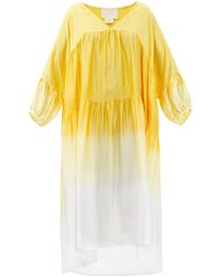 aya tulle dip dyed maxi dress