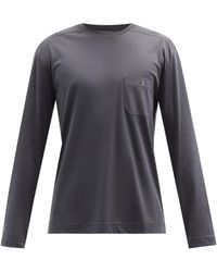 Zimmerli Cotton-blend Jersey Long-sleeved T-shirt - Grey