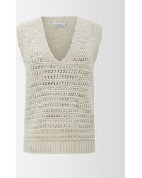 Raey Responsible-cashmere Crochet Tank Top - White
