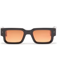 Jacques Marie Mage Ascari Square Acetate Sunglasses - Orange