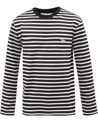 maison kitsune long sleeve polo