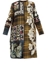 Biyan Holia Floral-embroidered Cotton Coat - Multicolour