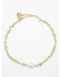 By Alona - Willow Pearl, Peridot & 18kt Gold-plated Necklace - Lyst