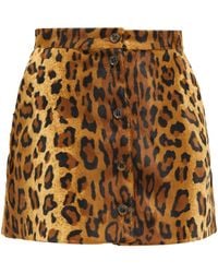 Blazé Milano Be Fear Appaloosa Leopard-print Mini Skirt - Brown