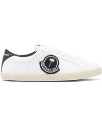8 MONCLER PALM ANGELS Ryangels Leather Trainers - White