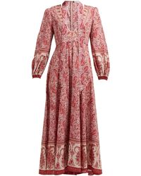 Zimmermann Amari Paisley-print Voile Maxi Dress - Multicolour