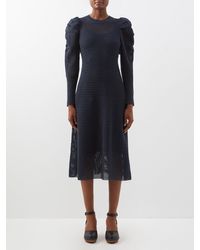 Ulla Johnson Marlena Knit Midi Dress in Blue | Lyst UK