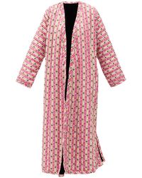 Muzungu Sisters Tatiana Botanical-print Linen Coat - Pink