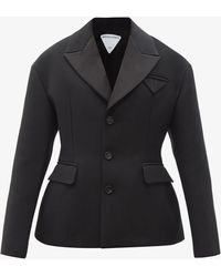 Womens Clothing Jackets Blazers sport coats and suit jackets Bottega Veneta Double-breasted Jacket in Brown 