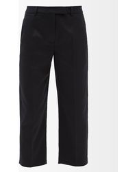 Womens Clothing Trousers Slacks and Chinos Capri and cropped trousers Simone Rocha Tailored Cropped Trousers in Black 
