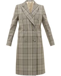 Officine Generale Clarissa Double-breasted Checked Cotton-blend Coat - Multicolour