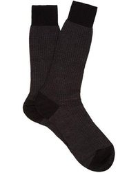 Lyst pantherella navy feathered herringbone socks in blue for men Gamle spiseborde