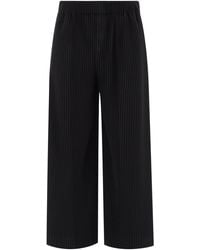 Homme Plissé Issey Miyake Technical-pleated Wide-leg Trousers - Black