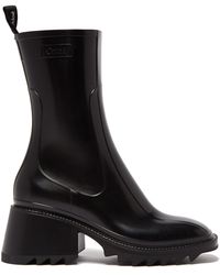Chloé Betty - Pvc Rain Boots Sandals - Black
