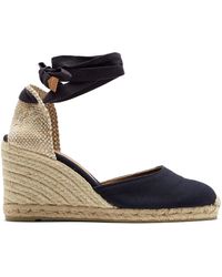 castañer carina 80 canvas wedge espadrilles