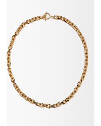 Fallon Nancy Gold-plated Rolo Chain Necklace - Metallic
