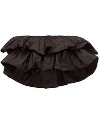 Aje. Calypso Ruffled Off-the-shoulder Cropped Top - Black