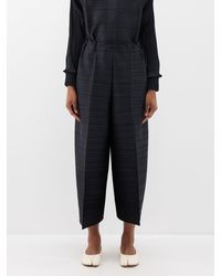 Pleats Please Issey Miyake - Pressed-front Technical-pleated Wide-leg Trousers - Lyst