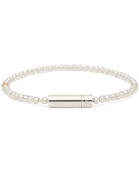 Le Gramme Gold And Sterling Silver Beaded Bracelet - Metallic