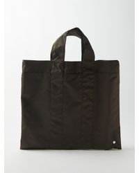The Row Park Large Nylon Tote Bag in Black | Lyst