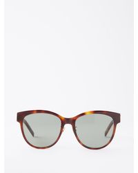 Saint Laurent - Round Tortoiseshell-acetate Sunglasses - Lyst
