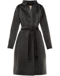 Herno Stand Collar Faux-fur Coat - Black