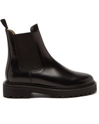 Isabel Marant Castay Leather Chelsea Boots - Black