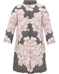 Moncler Manteau en duvet matelassé à imprimé floral - Multicolore