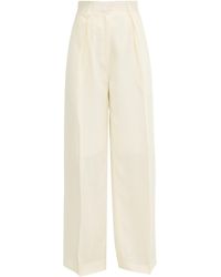 Jacquemus Pantalon ample en toile Carini - Blanc