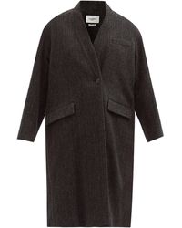 Étoile Isabel Marant Henlo Herringbone-wool Coat - Black
