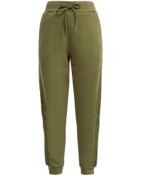 The Upside Twill Striped Cotton Track Pants - Green