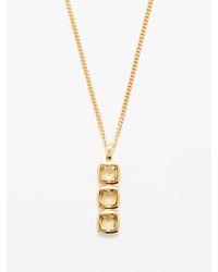 Tom Wood - Olive Quartz & 9kt Gold-plated Necklace - Lyst