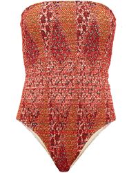 The Upside Maillot de bain à imprimé coquelicots Latisha - Multicolore