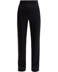 Moncler Side-stripe Jersey Track Pants - Blue