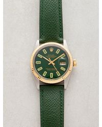 Lizzie Mandler - Vintage Rolex Datejust 36mm Emerald & Gold Watch - Lyst