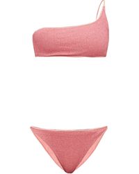 Oséree Bikini asymétrique métallisé Lumière - Rose