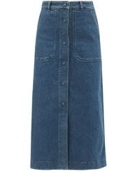 Chloé High-rise Buttoned Denim Skirt - Blue