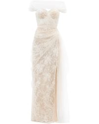 Alexander McQueen Sarabande Lace-tulle Corset Gown - White