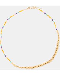 Anni Lu - Maybe Baby Beaded 18kt Gold-plated Necklace - Lyst