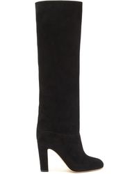 Paris Texas Kiki Suede Knee-high Boots - Black