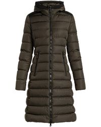 Moncler Manteau matelassé à empiècements en cuir Taleve - Multicolore